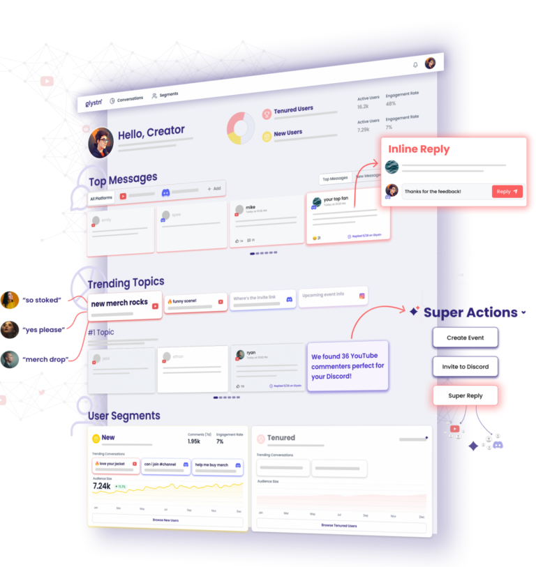 Glystn lets creators bulk reply to multiple followers across social media platforms