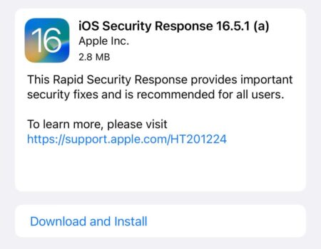 iOS 16.5.1 (a): Apple Suddenly Releases Urgent iPhone Rapid Security Response Update
