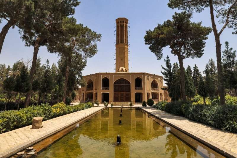 The wind-catcher of Dowlat Abad Garden, the world's tallest standing at 33.8 metres, in Iran's central city of Yazd. The wind-catcher of Dowlat Abad Garden, the world's tallest standing at 33.8 metres, in Iran's central city of Yazd
