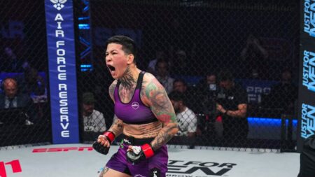 PFL Playoffs NYC 2023 Results: Larissa Pachecho Obliterates Olena Kolesnyk In 14 Seconds