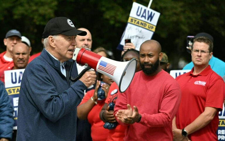 Biden Joined The UAW Picket Line But Workers Remain Concerned About EVs