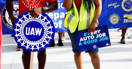 Autoworkers Prepare to Strike for a Place in the EV Future