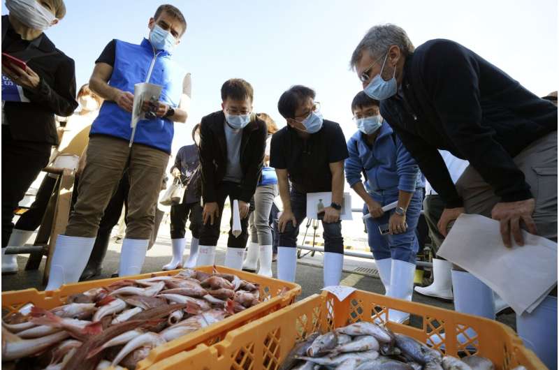 IAEA team gathers marine samples near Fukushima as treated radioactive water is released into sea