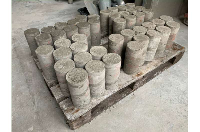 A low-carbon cement with a significantly lower embodied CO2 content than traditional cement