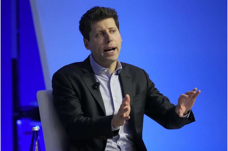 Sam Altman participates in a discussion during the Asia-Pacific Economic Cooperation (APEC) CEO Summit, Thursday, Nov. 16, 2023, in San Francisco. Microsoft has announced that it's hired Sam Altman and another architect of ChatGPT maker OpenAI after they unexpectedly departed the company days earlier in a corporate shakeup that shocked the artificial intelligence world. Microsoft Chairman and CEO Satya Nadella also tweeted Monday, Nov. 20, 2023 that the major investor in the chatbot that kicked off the generative AI craze is committed to its partnership with OpenAI. Credit: AP Photo/Eric Risberg, File OpenAI's unusual nonprofit structure led to dramatic ouster of sought-after CEO