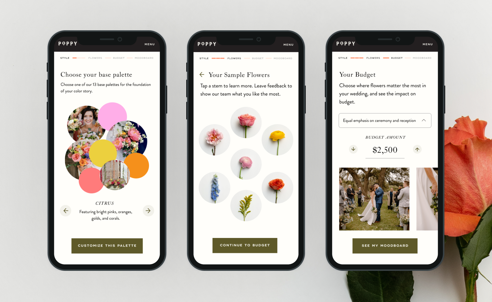 Poppy, wedding flowers