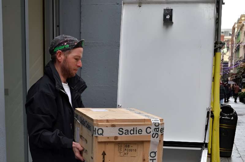 Joe Sharpe, co-founder of green logistics company Zhero, transports fine art by bike