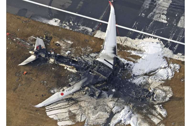 A jet's carbon-composite fiber fuselage burned on a Tokyo runway. Is the material safe?
