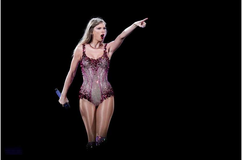 Taylor Swift performs at the Monumental stadium during her Eras Tour concert in Buenos Aires, Argentina, Nov. 9, 2023. Universal Music Group, which represents artists including Taylor Swift, Drake, Adele, Bad Bunny and Billie Eilish, says that it will no longer allow its music on TikTok now that a licensing deal between the two parties has expired. Credit: AP Photo/Natacha Pisarenko, File Songs by Taylor Swift, Drake and more are starting to disappear from TikTok. Here's why