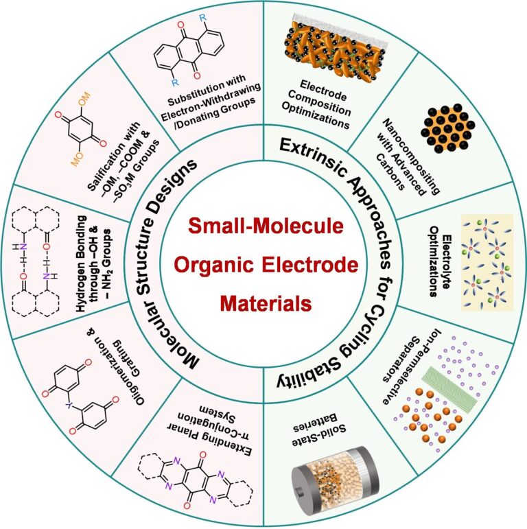 Small-molecule organic electrode materials for rechargeable batteries