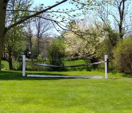 Suspended solar panels see the light