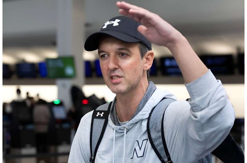 Support worker Gabriel Felipe de Oliveira Adaime said the flight was "traumatising" Support worker Gabriel Felipe de Oliveira Adaime said the flight was "traumatising"
